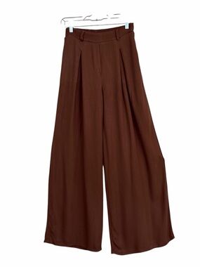 SIENNA SKY Chocolate Brown Wide Leg Palazzo Pants Size Medium Business Casual